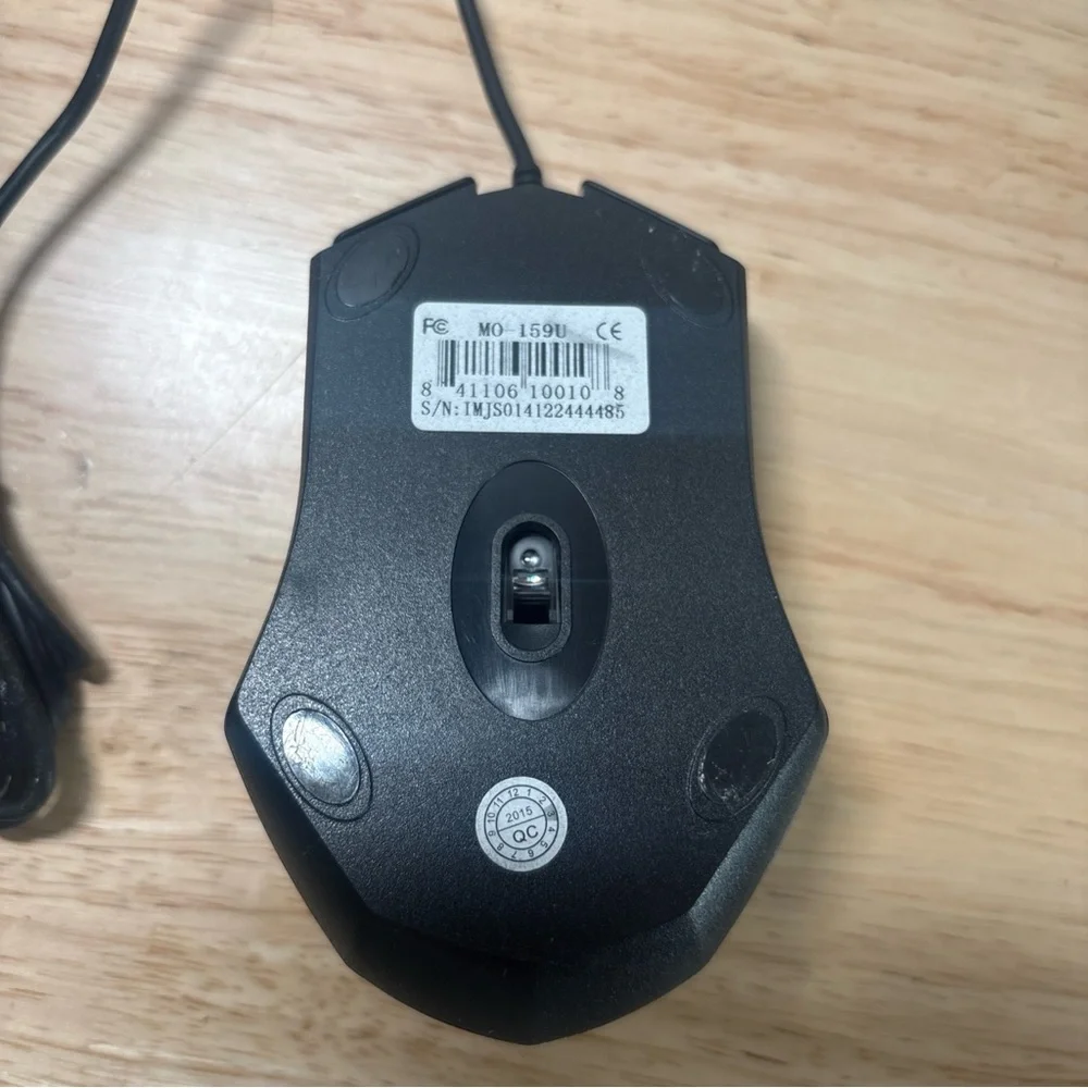iMicro OPTICAL MOUSE Wired USB MO-159U Scroll Whell Black Carbon Fiber Design